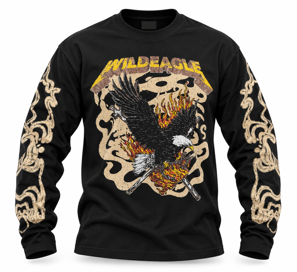 Long-sleev Wild premium nera