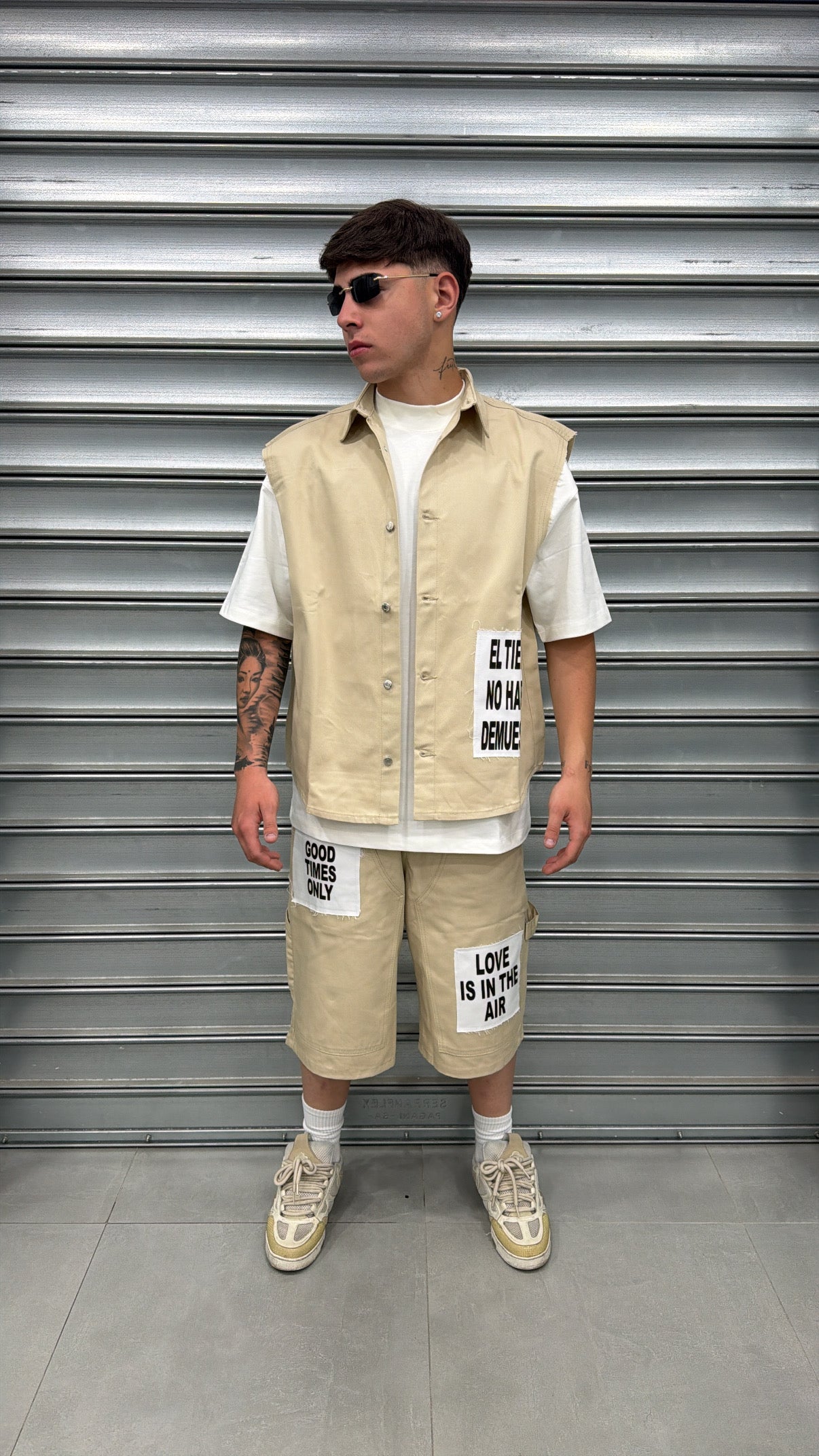 Coord-set Good Times beige
