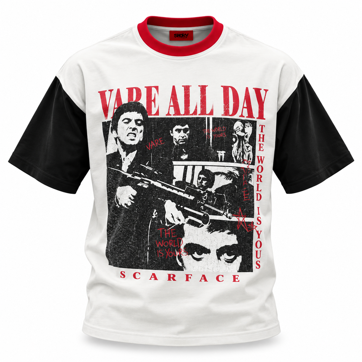 T-shirt Scarface BNK studio bianca