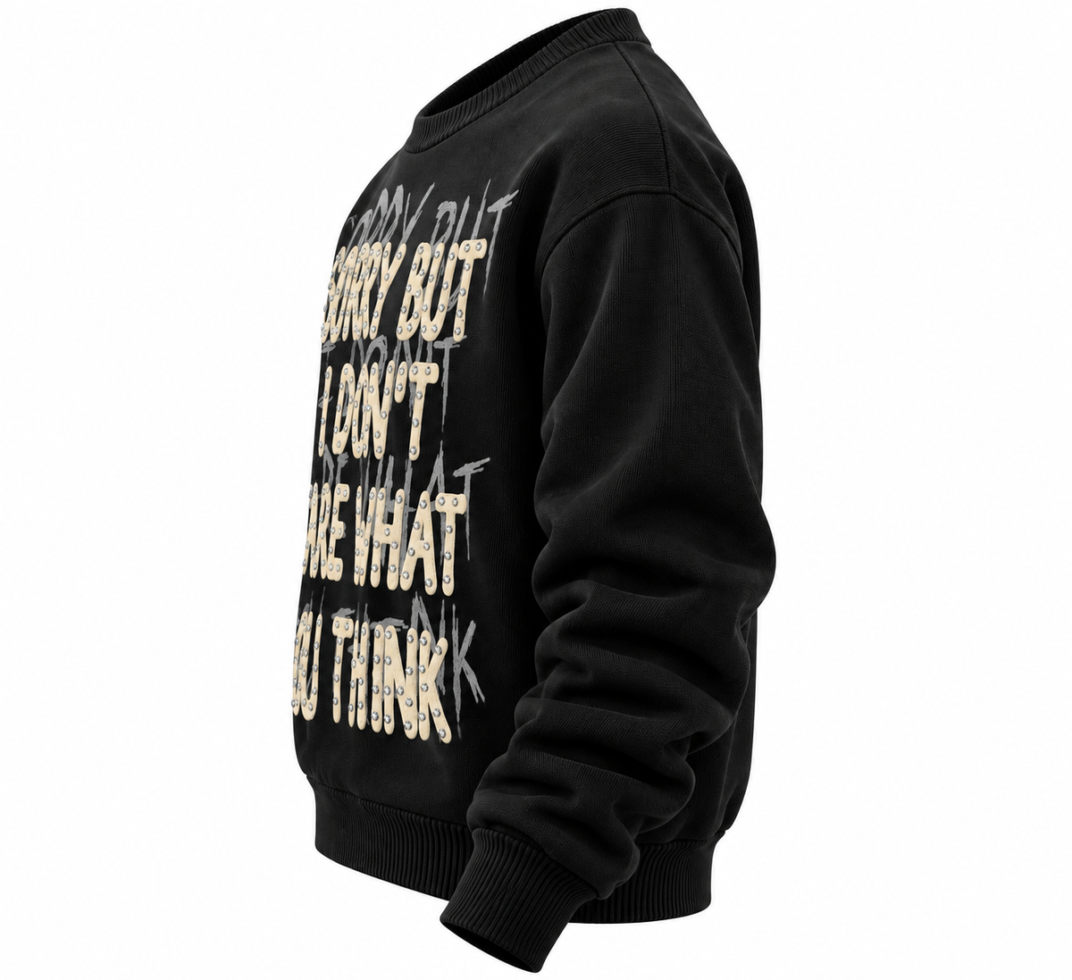 maglione borchie nero